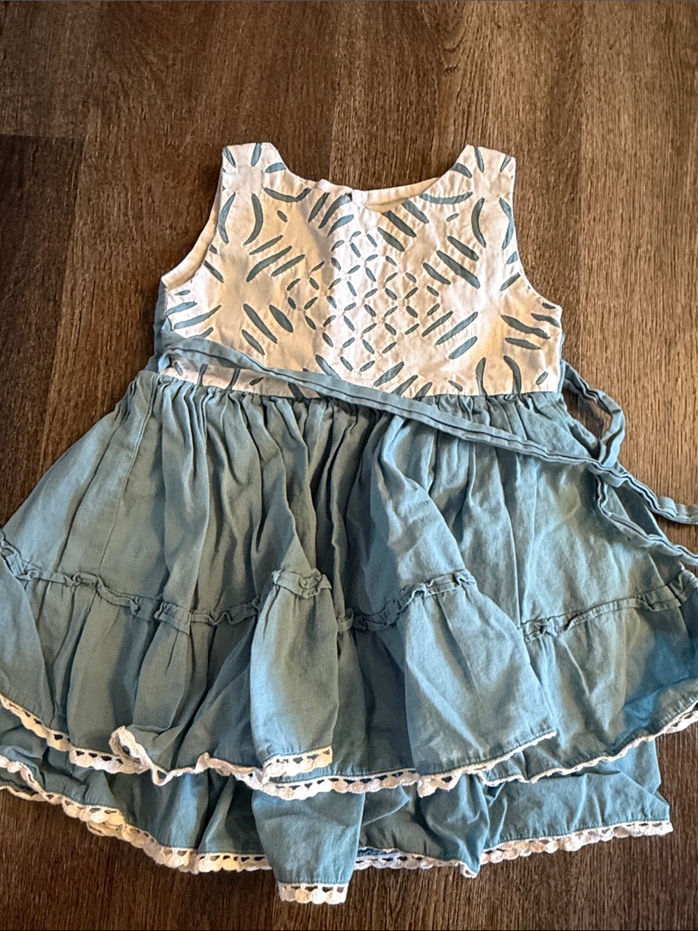 Well Dressed Wolf Blue Snowflake Dress 2t